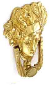 Brass Medusa head knocker 150mm - S2267