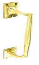 Brass pull handle round grip 250mm - S2535