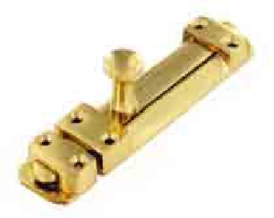 Brass door bolt heavy 100mm - S2538