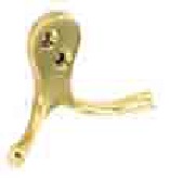 Brass double robe hook 75mm - S2567