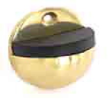 Brass oval door stop 50mm - S2570