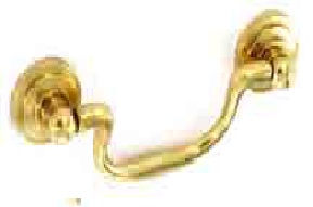 Brass drop handle rear fix 63mm - S2637