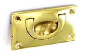 Brass flush drop handle 90mm - S2653