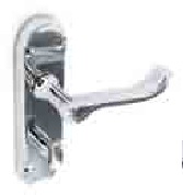 Chrome shaped bath handles 170mm - S2712