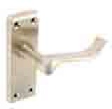 Brushed Nickel scroll latch handles 100mm - S2721