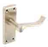 Brushed Nickel scroll latch handles 100mm - S2721