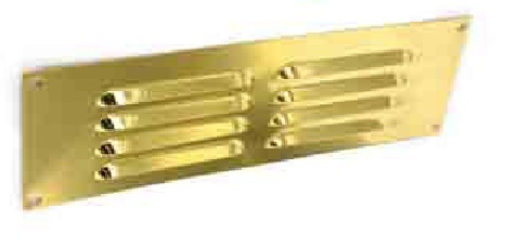 Brass Louvre vent 9" x 6" - S2751