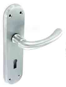 Rosa satin Chrome lock handles 187mm - S2835