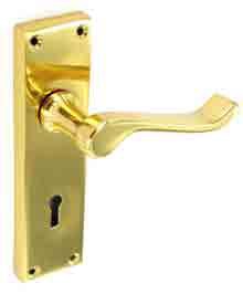 Scroll Brass lock handles 155mm - S2840