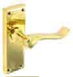 Scroll Brass latch handles 120mm - S2841