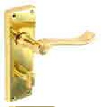 Scroll Brass bathroom handles 155mm - S2842