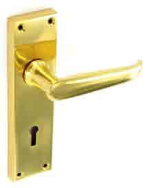 Victorian Brass lock handles 155mm - S2850