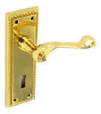 Georgian Brass lock handles 155mm - S2880