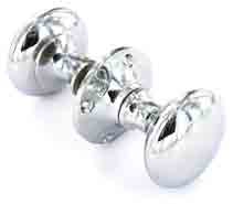 Chrome rim knob set 50mm - S2924