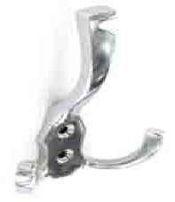 Chrome triple coat hook 125mm - S2979