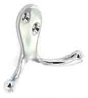 Chrome double robe hook 75mm - S2982