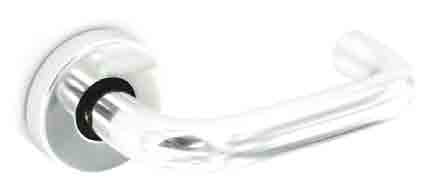 Aluminium rose latch handles polished 50mm - S3029