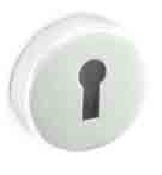 Aluminium escutcheon lock polished 50mm - S3031