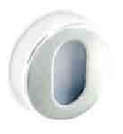 Aluminium escutcheon oval lock polished 50mm - S3032