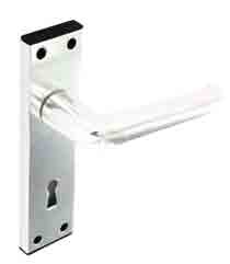 Aluminium lock handles bright 150mm - S3077