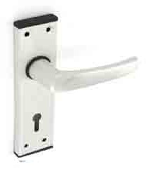 Amba Aluminium lock handles Satin 150mm - S3081