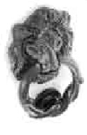 Antique lion head knocker 150mm - S3324