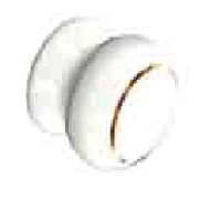 White/Goldline Ceramic knobs 35mm - S3579
