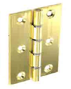 Polished D.S.W. Brass hinges 100mm - S4105