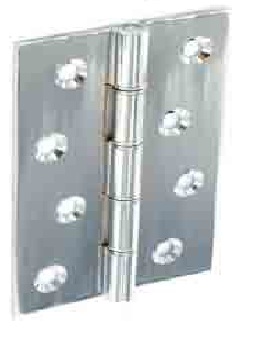 Chrome plated D.S.W. Brass hinges 100mm - S4155