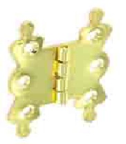 Fancy hinges Steel Brass plated 40mm - S4290