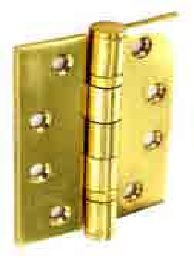 St.Steel B.B. Hinges Polished Brass 100mm - S4298X