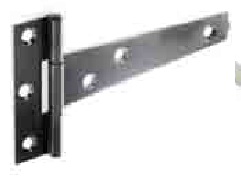 Tee hinges light Black 1.2mm 100mm 4" - S4521