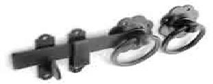 Ring gate latch Black 150mm - S5136