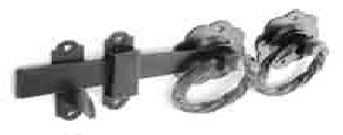Twisted ring gate latch Black 150mm - S5137