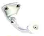 Porcelain tip robe hooks CP 70mm - S6126