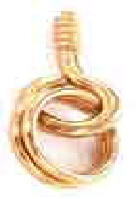 Picture Screw eye & rings coppered No:4 - S6214