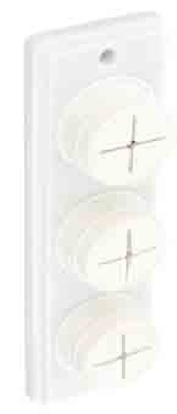 Towel holder White triple - S6362