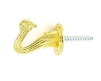 Tieback hooks Brass plated 40mm - S6520