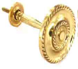 Brass pillar holdback Georgian - S6597