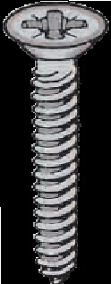Countersunk Zinc plated 4x" 3 x 13mm - S8101