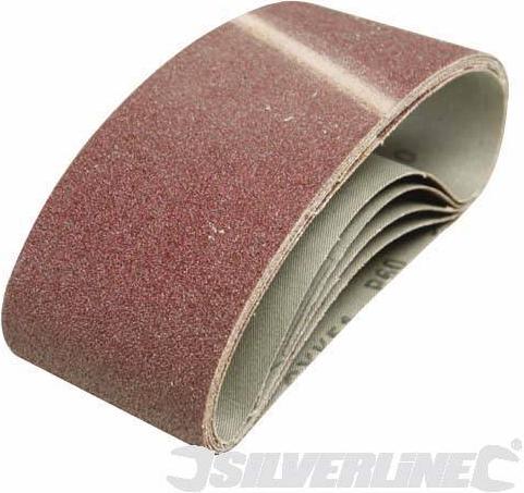 Silverline - 5PK SANDING BELTS 75X457MM 80 GRIT - 862553