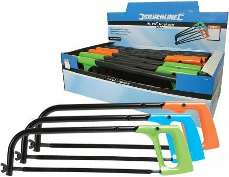 Silverline - DISPLAY BOX OF 12 300MM HI-VIZ HACKSAWS - 196509