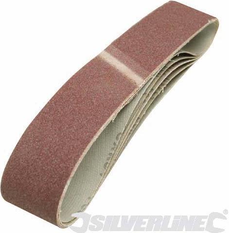 Silverline - 5PK SANDING BELTS 50X686MM 80 GRIT - 463484