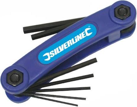 Silverline - 7PCE IMPERIAL JACK KNIFE HEX KEY SET - HK09