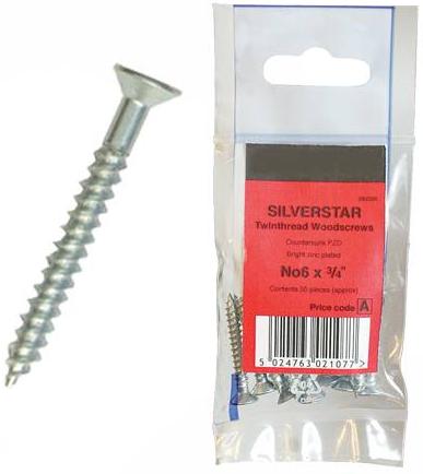 Silverline - SILVERSTAR SCREWS 8X1.25INCH (25) - 793820