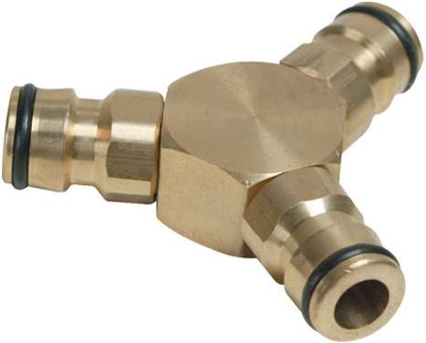 Silverline - BRASS 3 WAY CONNECTOR - 763559