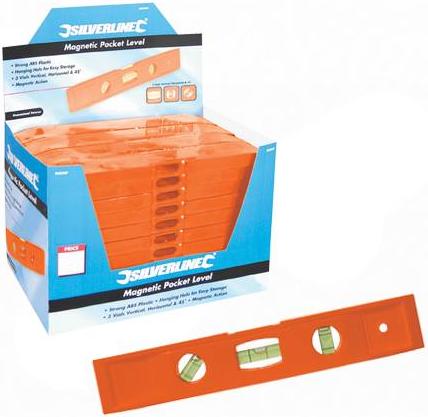 Silverline - DISPLAY BOX OF MAGNETIC POCKET LEVELS (LEVEL X 40) - 868507