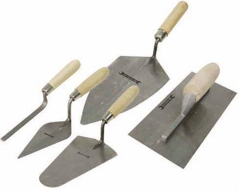 Silverline - 5PCE TROWEL SET WOOD HANDLE - CB60