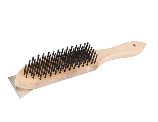 Silverline - WIRE BRUSH WITH SCRAPER (6 ROW BRUSH/SC) - PB16