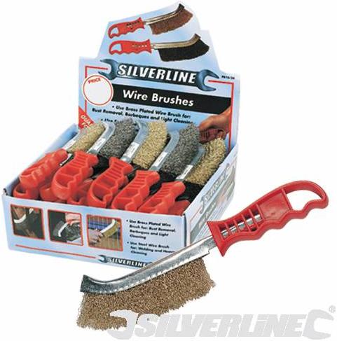 Silverline - DISPLAY BOX OF WIRE BRUSHES - PB18/24